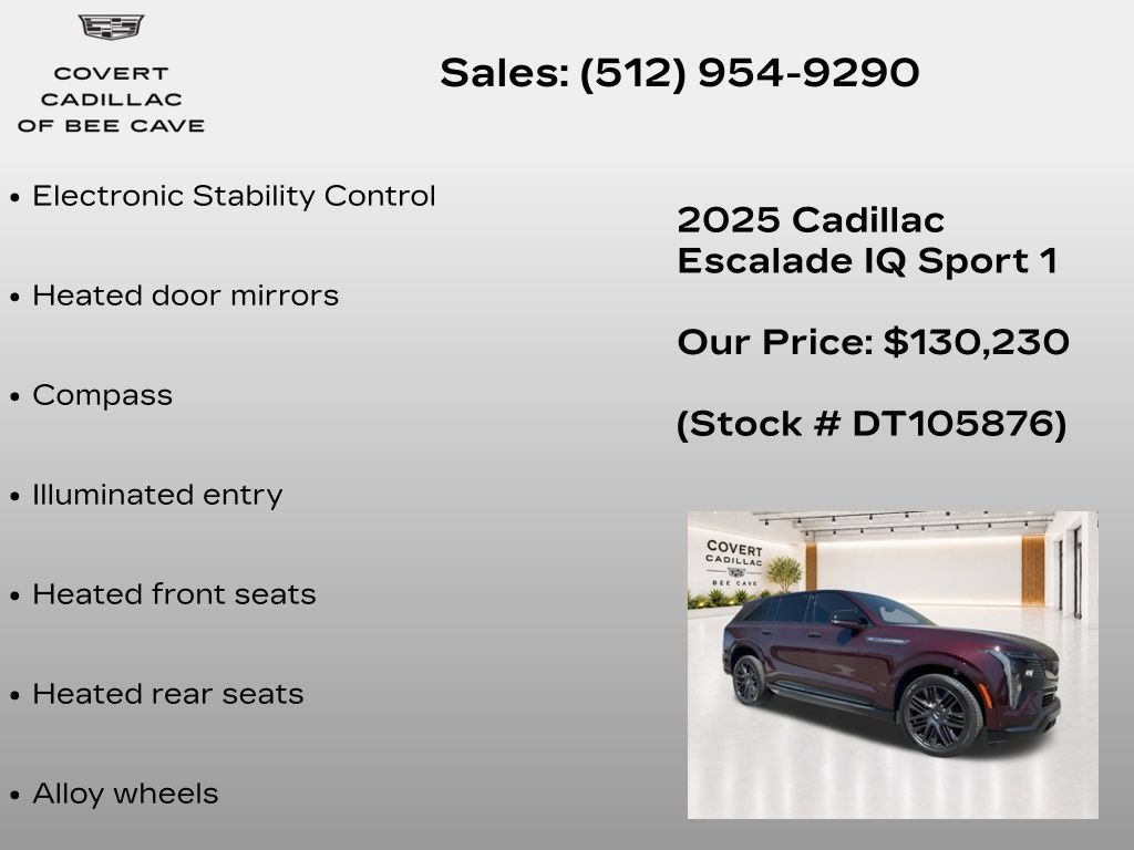 New 2025 Cadillac Escalade IQ Sport 1 w/ LPO, ONYX Package AWD/4WD image 18