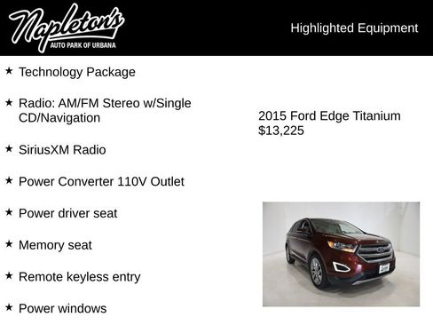 Used 2015 Ford Edge Titanium w/ Equipment Group 301A image 8