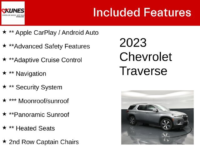 Used 2023 Chevrolet Traverse LT w/ LT Premium Package AWD/4WD image 4