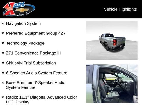 Certified 2025 Chevrolet Colorado Z71 w/ Technology Package AWD/4WD image 2