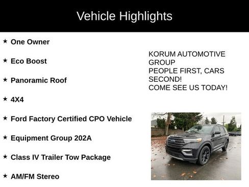 Certified 2023 Ford Explorer XLT w/ Equipment Group 202A image 4