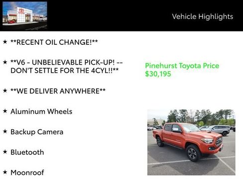Used 2016 Toyota Tacoma TRD Sport w/ Premium & Technology Package image 19