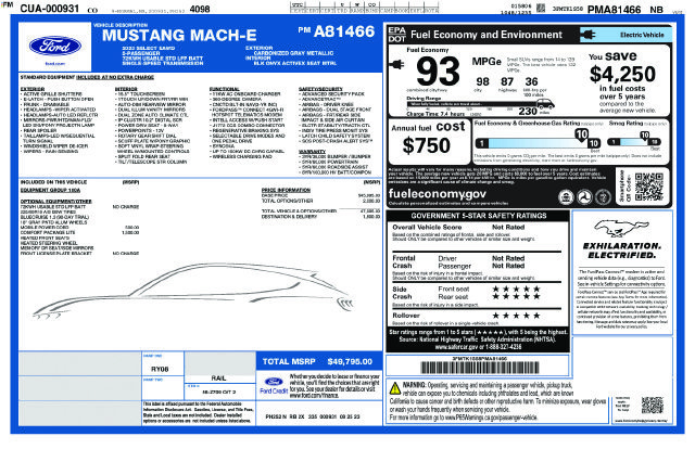 Used 2023 Ford Mustang Mach-E Select w/ Comfort Package Lite AWD/4WD image 5