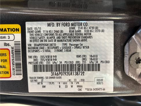 Used 2016 Ford Fusion SE w/ Equipment Group 202A AWD/4WD image 31