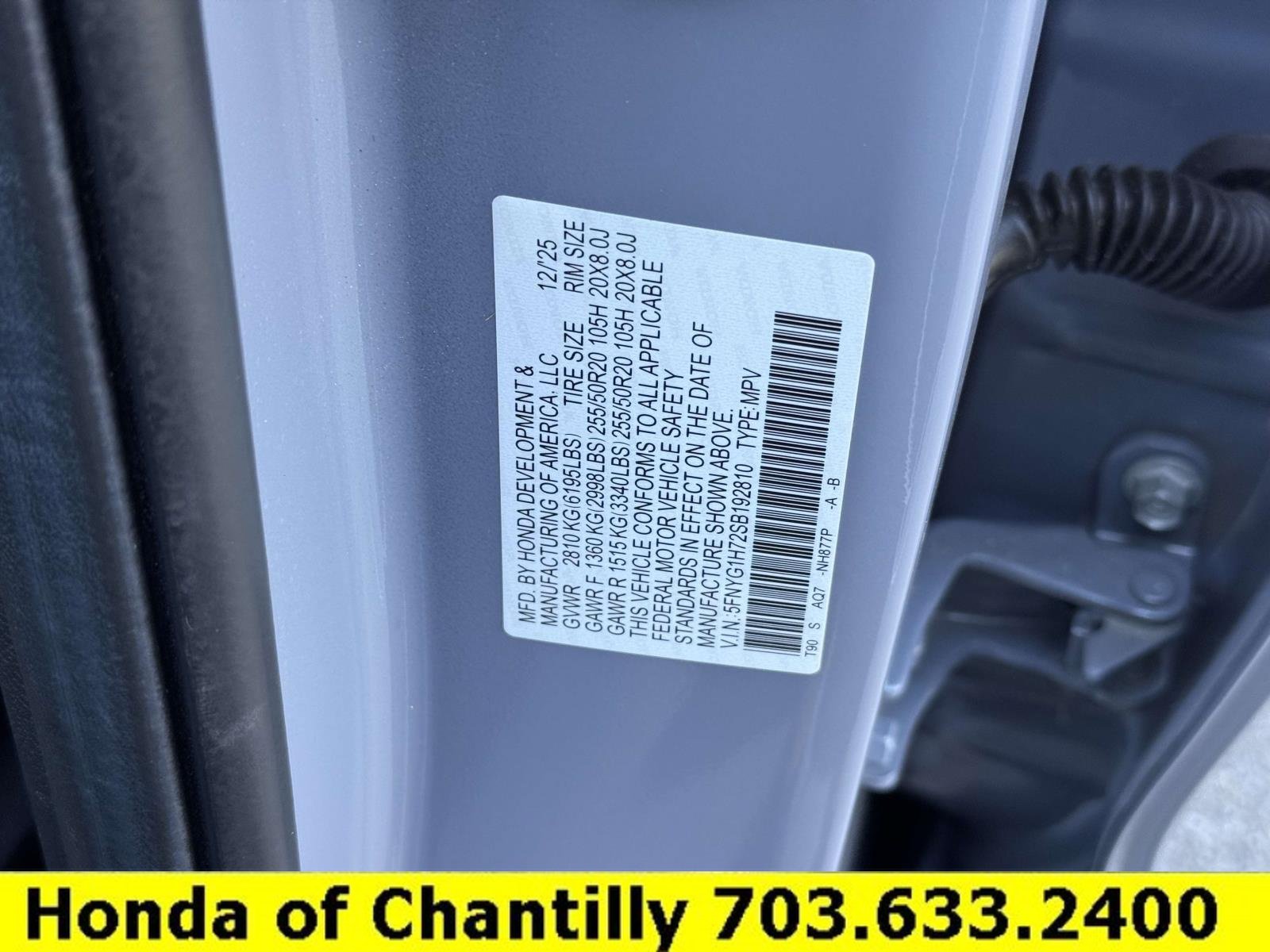 Certified 2025 Honda Pilot Touring image 33