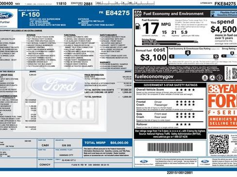 Used 2015 Ford F150 Lariat w/ Equipment Group 502A Luxury AWD/4WD image 14