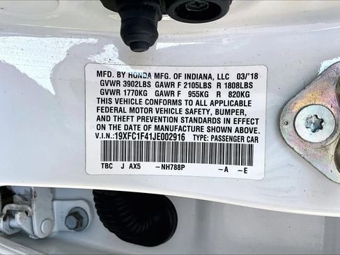 Used 2018 Honda Civic EX-T image 16