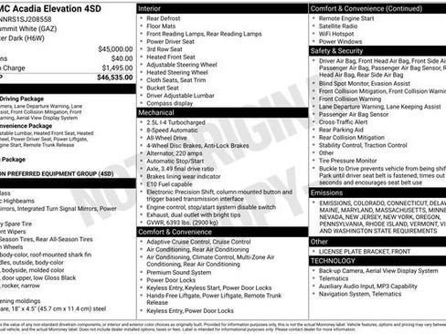 Certified 2025 GMC Acadia Elevation image 37