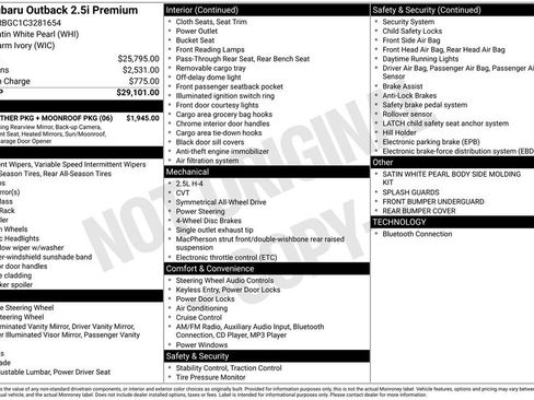 Used 2012 Subaru Outback 2.5i Premium image 35