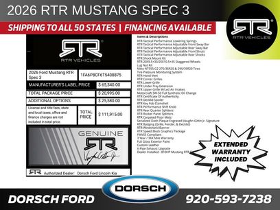 New 2026 Ford Mustang GT Premium w/ GT Performance Package