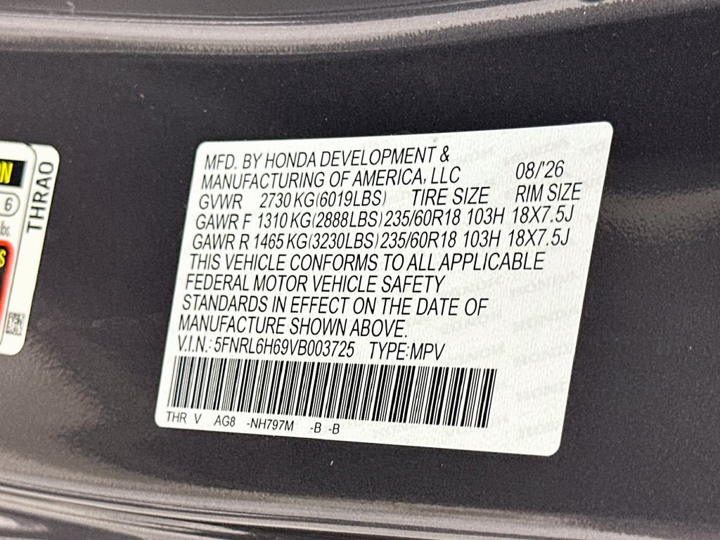 New 2027 Honda Odyssey EX-L image 21