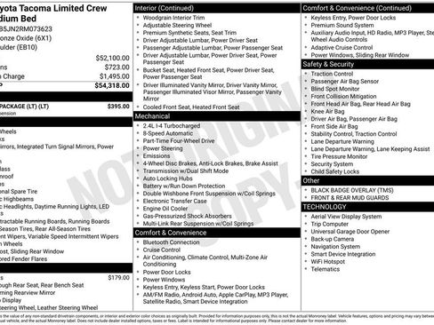 Used 2024 Toyota Tacoma Limited w/ Limited Package (LT) image 34