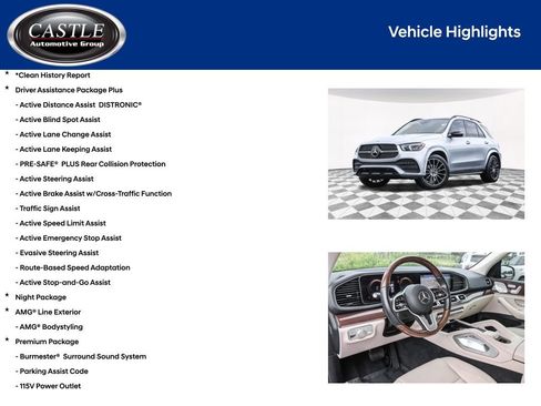 Used 2022 Mercedes-Benz GLE 350 4MATIC w/ AMG Line Exterior image 3