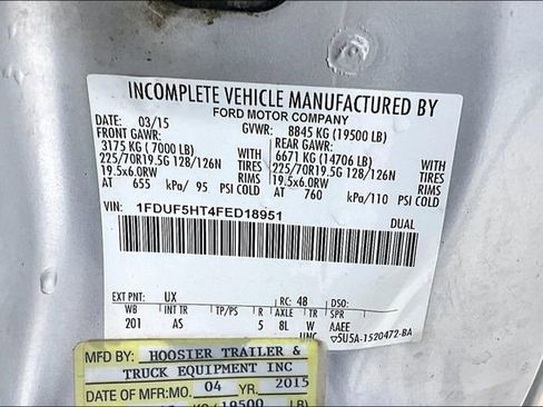 Used 2015 Ford F550 4x4 Regular Cab Super Duty image 14