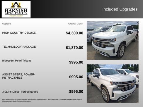 Used 2021 Chevrolet Silverado 1500 High Country w/ Technology Package AWD/4WD image 4