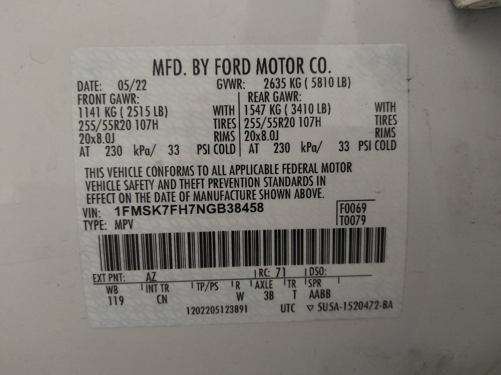 Used 2022 Ford Explorer Limited w/ Equipment Group 301A RWD image 33