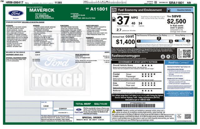 Certified 2025 Ford Maverick XLT w/ Equipment Group 301A AWD/4WD image 32