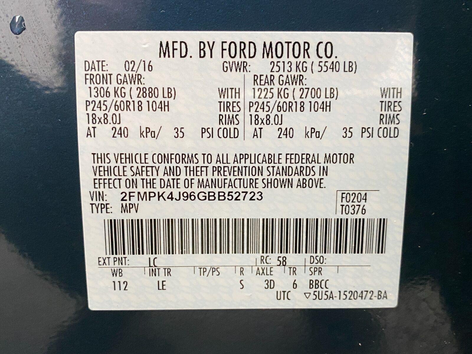 Used 2016 Ford Edge SEL w/ Equipment Group 201A AWD/4WD image 30