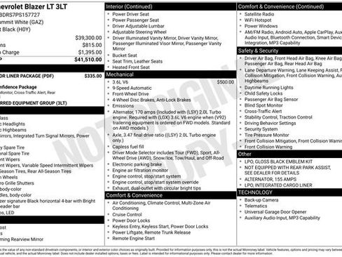 Used 2023 Chevrolet Blazer LT w/ LPO, Floor Liner Package image 4