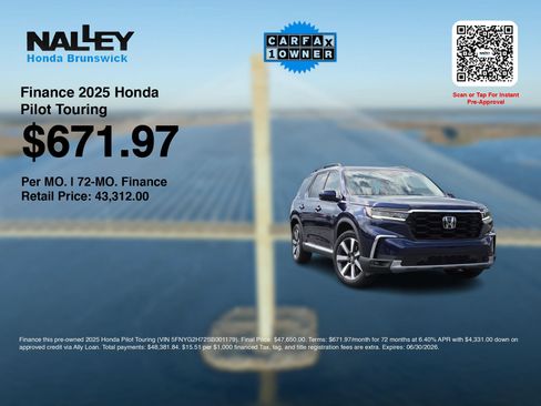 Certified 2025 Honda Pilot Touring image 3
