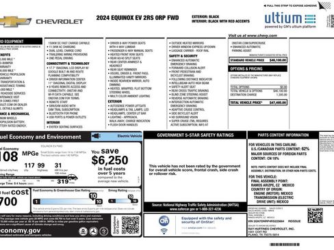 Used 2024 Chevrolet Equinox EV RS FWD image 4