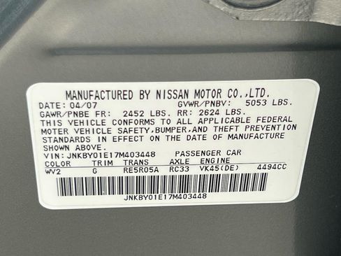 Used 2007 INFINITI M45 Sport w/ Technology Pkg RWD image 50