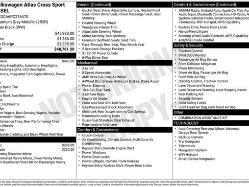 Used 2023 Volkswagen Atlas Cross Sport SEL image 77
