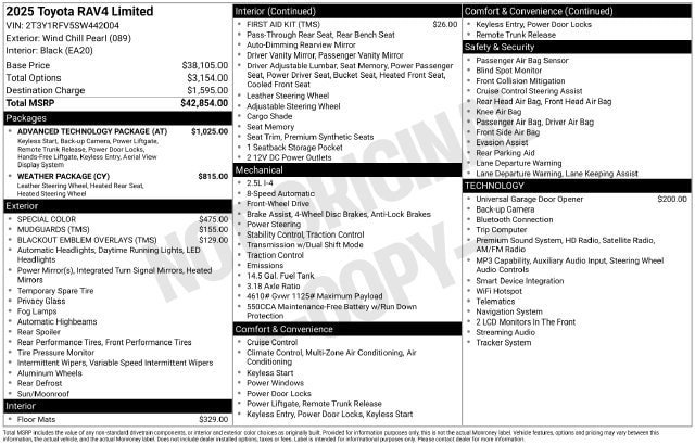 Certified 2025 Toyota RAV4 Limited w/ Advanced Technology Package FWD image 35