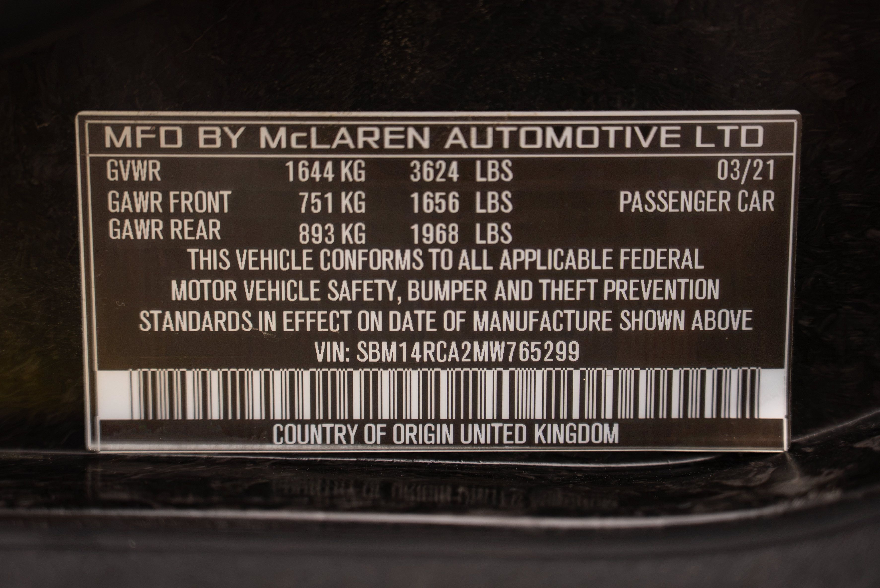 Used 2021 McLaren 765LT RWD image 21