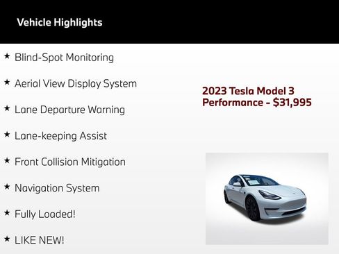 Used 2023 Tesla Model 3 Performance AWD/4WD image 5
