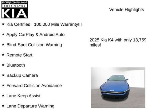 Certified 2025 Kia K4 LXS image 7