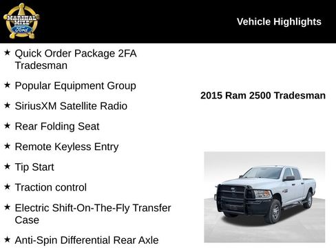 Used 2015 RAM 2500 Tradesman w/ Popular Equipment Group image 2