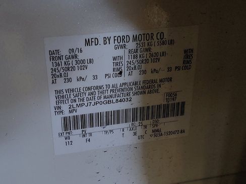 Used 2016 Lincoln MKX Black Label w/ Technology Package image 33