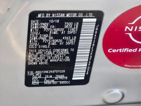 Used 2019 Nissan Armada Platinum w/ Captain's Chairs Package image 26