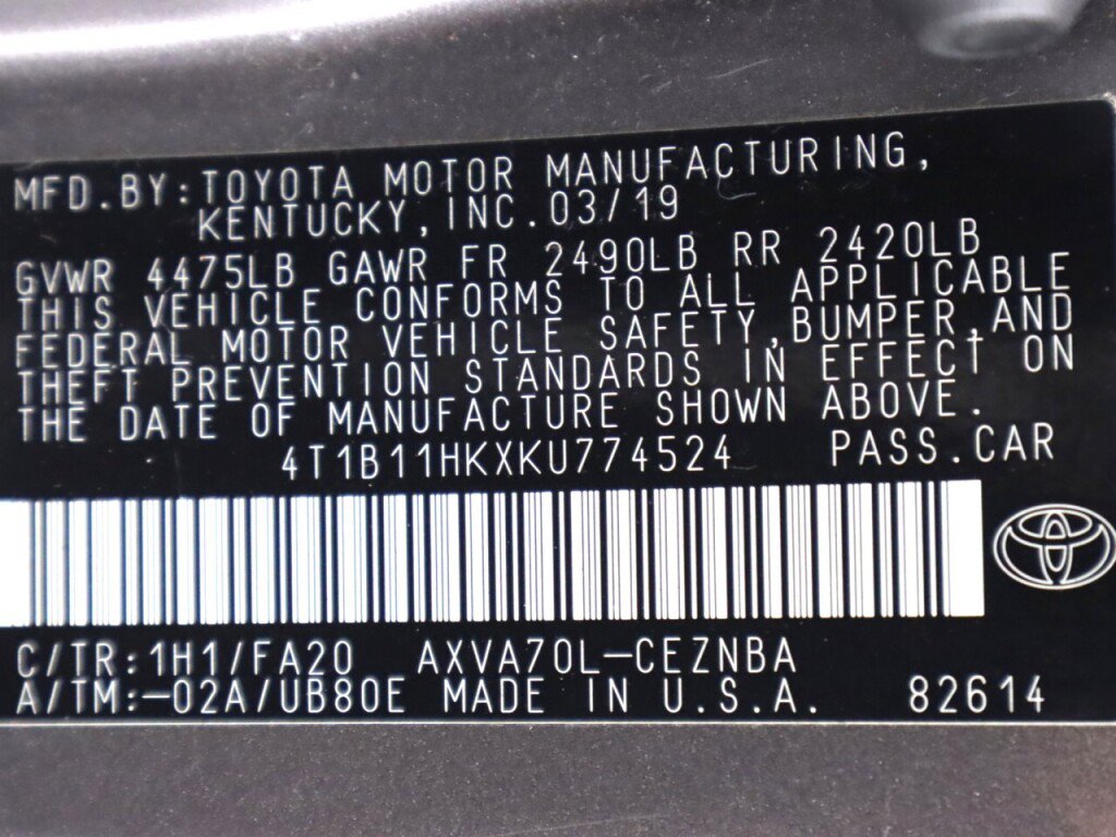 Used 2019 Toyota Camry LE FWD image 38