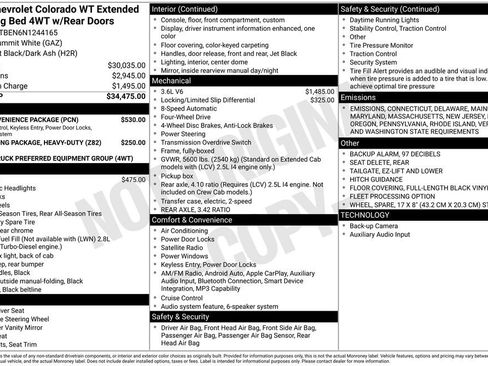 Used 2022 Chevrolet Colorado W/T w/ WT Convenience Package image 6