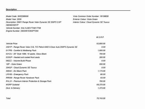 Used 2026 Land Rover Range Rover Velar Dynamic SE image 3