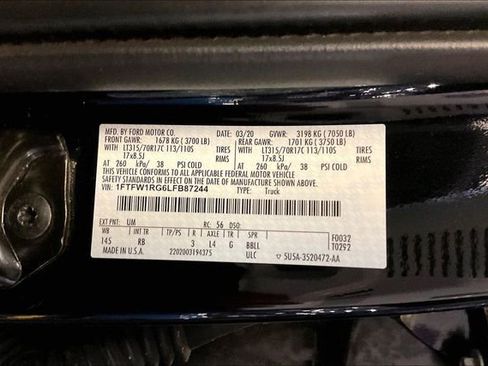 Used 2020 Ford F150 Raptor w/ Equipment Group 802A Luxury image 3