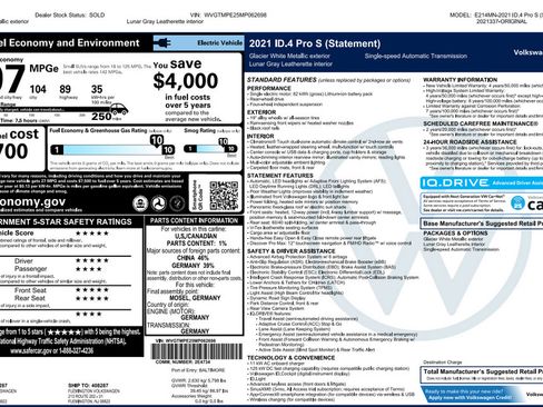 Used 2021 Volkswagen ID.4 Pro S RWD image 5