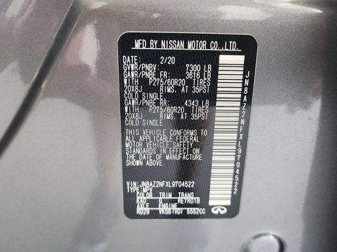 Used 2020 INFINITI QX80 Luxe w/ Proassist Package RWD image 33