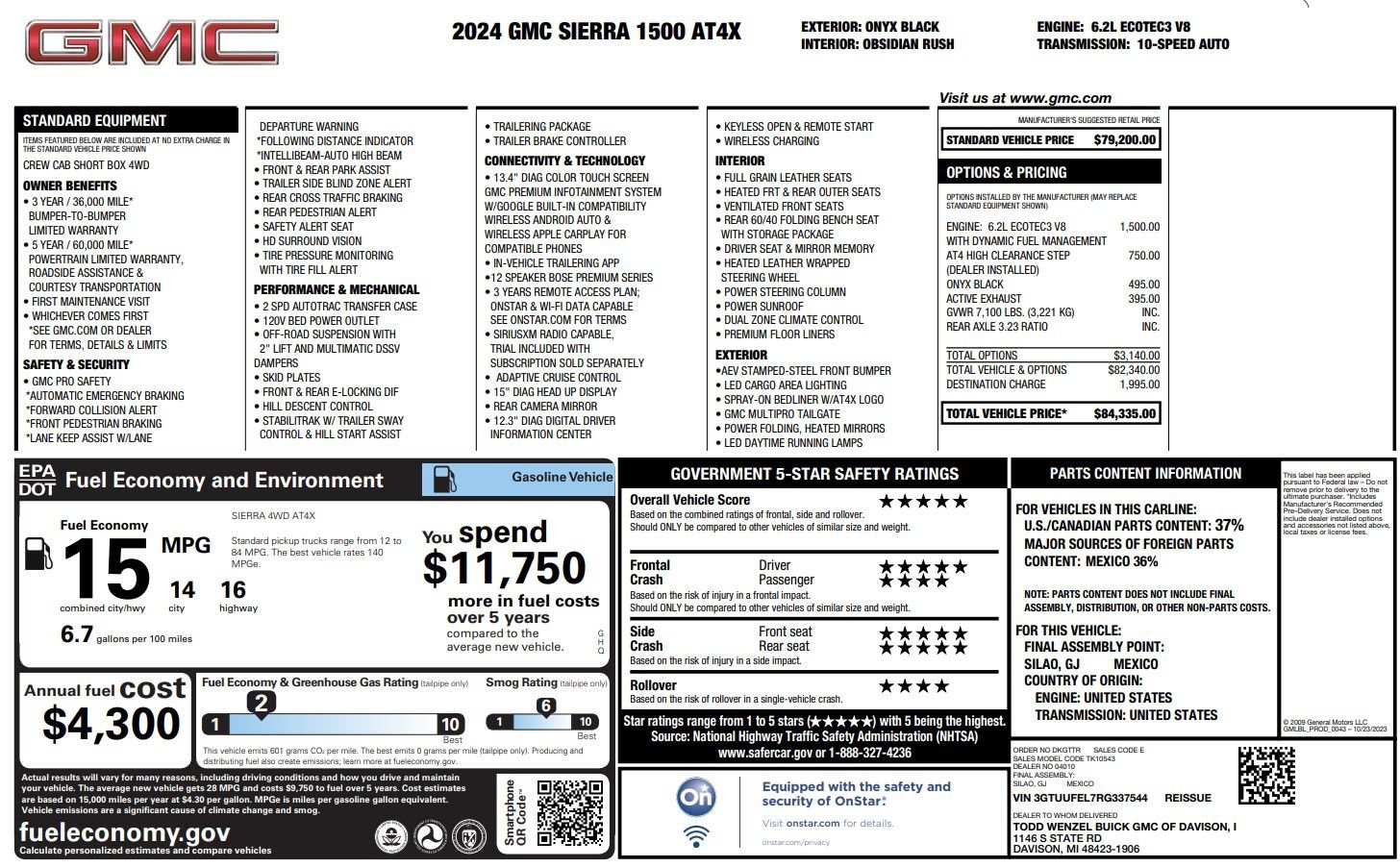 Used 2024 GMC Sierra 1500 AT4X AWD/4WD image 41