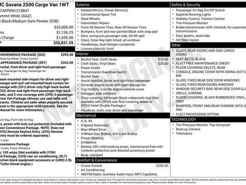 Certified 2022 GMC Savana 2500 w/ Driver Convenience Package image 33