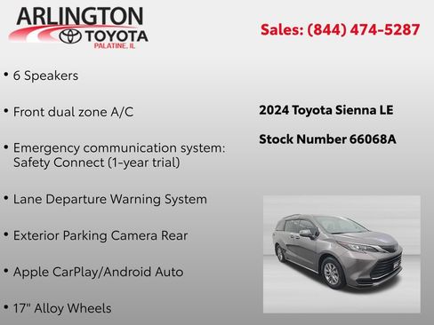 Used 2024 Toyota Sienna LE AWD/4WD image 4