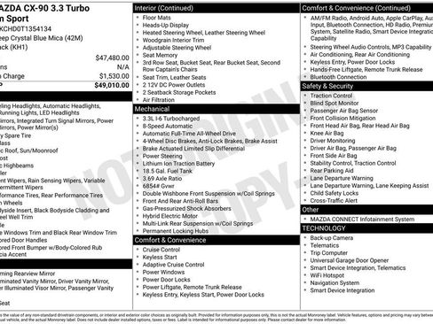 Certified 2026 MAZDA CX-90 3.3 Turbo w/ Premium Sport Pkg AWD/4WD image 6