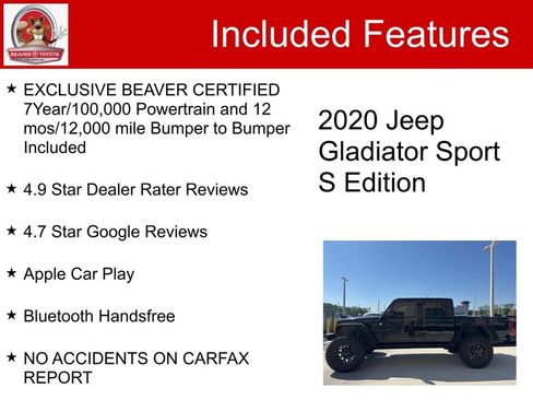 Used 2020 Jeep Gladiator Sport w/ Quick Order Package 24S AWD/4WD image 5