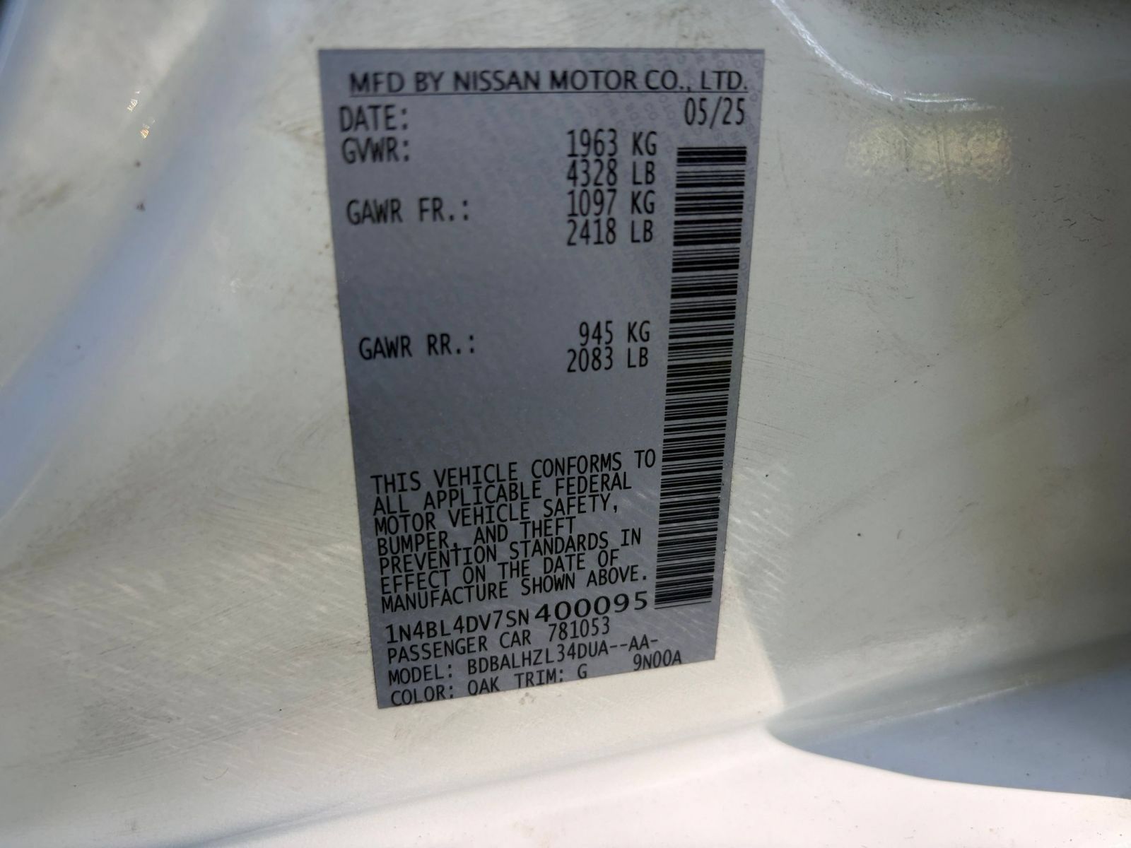 Used 2025 Nissan Altima 2.5 SV FWD image 27