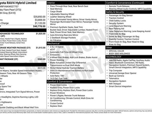 Certified 2019 Toyota RAV4 Limited AWD/4WD image 7