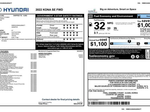 Used 2022 Hyundai Kona SE image 4