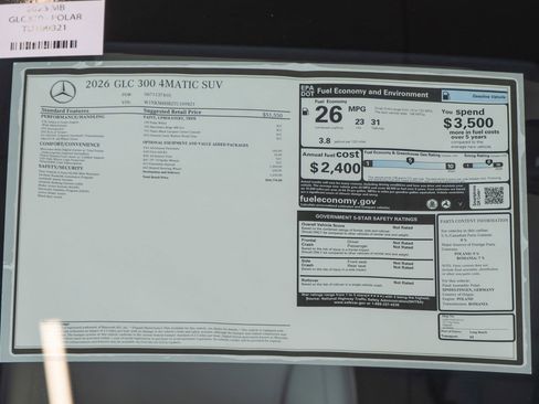 New 2026 Mercedes-Benz GLC 300 4MATIC image 35