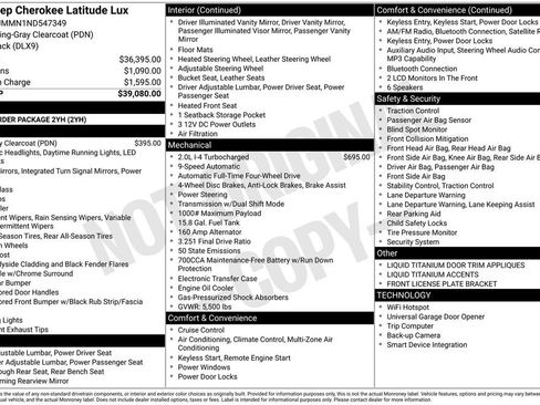 Used 2022 Jeep Cherokee Latitude Lux image 40